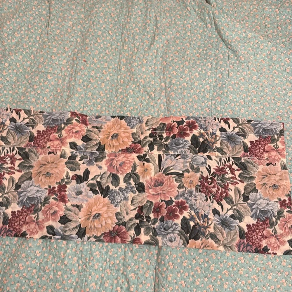 Curtain Floral Valance with Pink & Blue Spring Colors